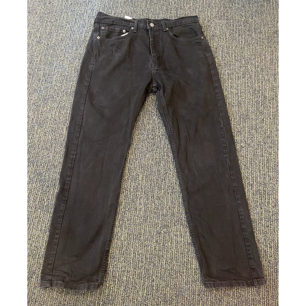 Levis 505 Jeans Mens 34x30 Gray Regular Fit Straight Leg Denim Pants Y2K